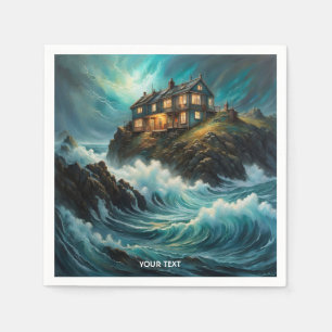 Servilleta De Papel Fantasy Cute Vivid Storm Old House