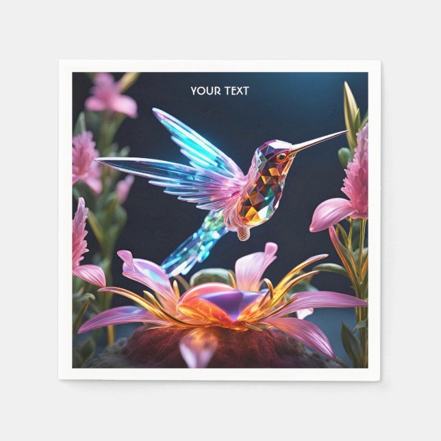 Servilleta De Papel Fantasy Cute Vivid Vibrant Bird (Anverso)