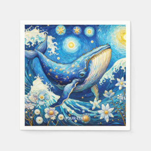 Servilleta De Papel Fantasy Cute Whale Stars Sea