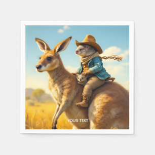 Servilleta De Papel Fantasy Cute Wombat Kangaroo Koala