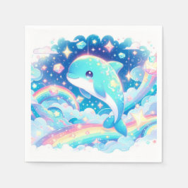 Servilleta De Papel Fantasy Dolphin Baby Shower