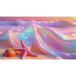 Servilleta De Papel Fantasy Dream Beach With Beautiful Pink Starfish 