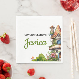 Servilleta De Papel Fantasy Magical Fairy House Baby Shower