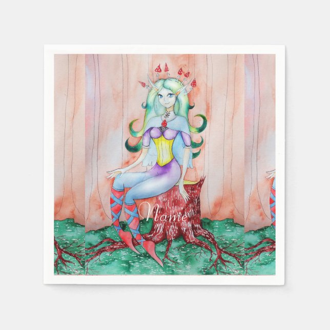 Servilleta De Papel Fantasy Pixie Fairy Thunder_Cove (Anverso)