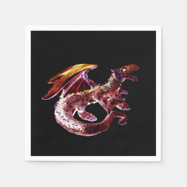 Servilleta De Papel Fantasy Ruby Red Dragon x 50