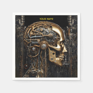 Servilleta De Papel Fantasy Steampunk Cyborg Brain