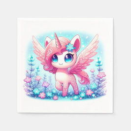 Servilleta De Papel Fantasy Unicorn Baby Shower