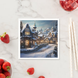 Servilleta De Papel Fantasy Winter Village
