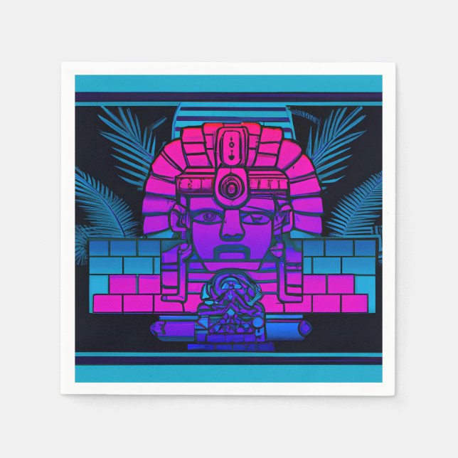 Servilleta De Papel Faraón Synthwave (Anverso)