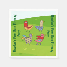 Servilleta De Papel Farm Barn Birthday Party