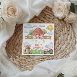 Servilleta De Papel Farm Party Birthday Paper Napkins