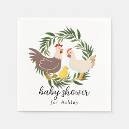 Servilleta De Papel Farmhouse Chick Baby Shower