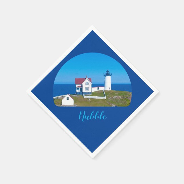 Servilleta De Papel Faro Nubble Light Blue Ocean Mainthouse (Borde)