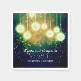 Servilleta De Papel Faros de Boda azul verde azulado