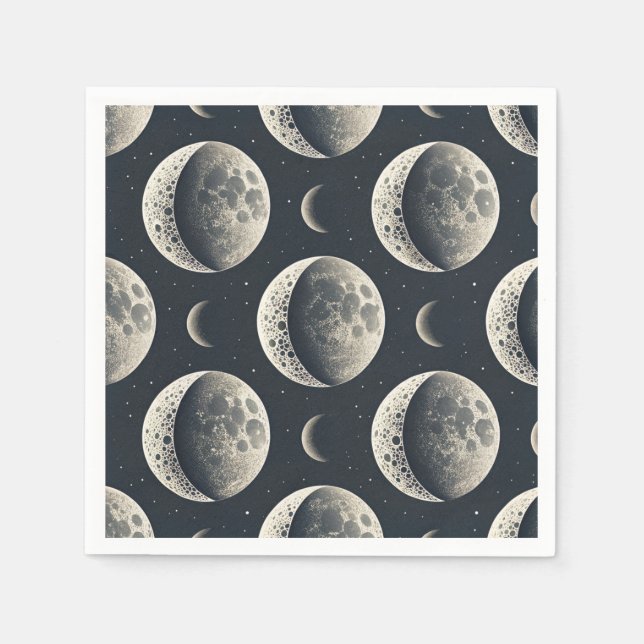 Servilleta De Papel Fase Lunar Celestial (1) (Anverso)