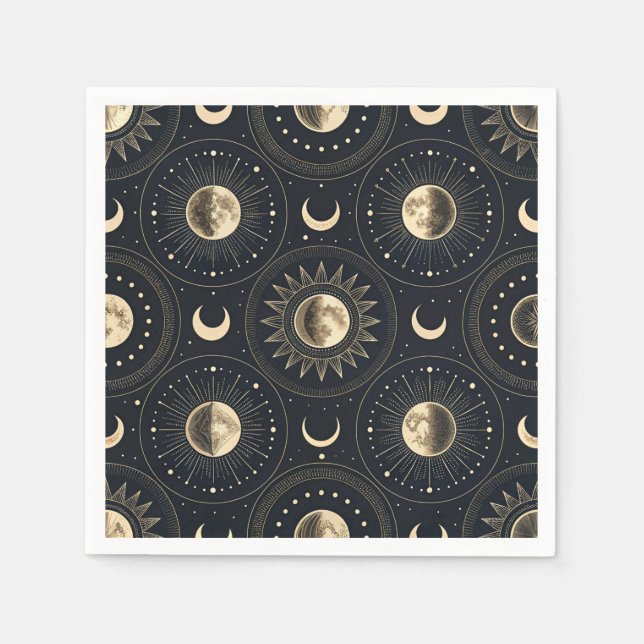 Servilleta De Papel Fase Lunar Celestial (4) (Anverso)