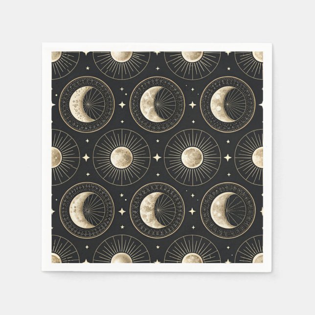 Servilleta De Papel Fase Lunar Celestial (5) (Anverso)