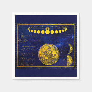 Servilleta De Papel Fases antiguas de la Luna Saturno Júpiter Venus