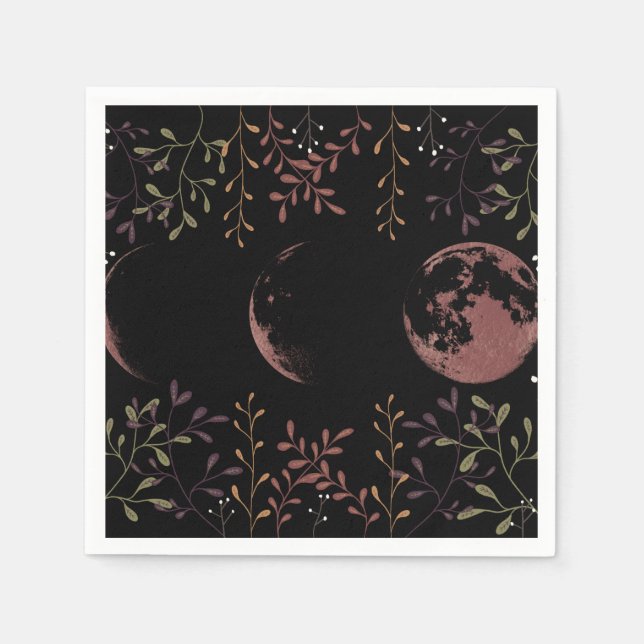 Servilleta De Papel Fases de la Luna Oscura (Anverso)