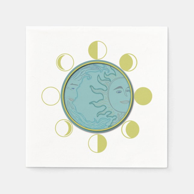 Servilleta De Papel FASES DE MONEDA DE cóctel estándar (Anverso)