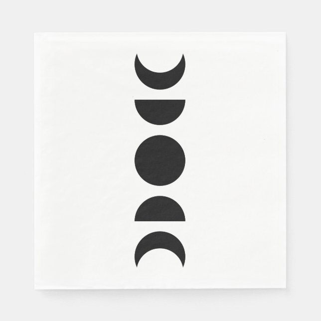 Servilleta De Papel Fases Lunares Celestiales (Anverso)