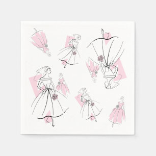 Servilleta De Papel Fashion Bride Pink