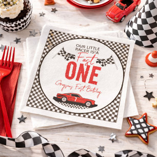 Servilleta De Papel Fast One Coche de Carreras Niño Fiesta de Cumpleañ