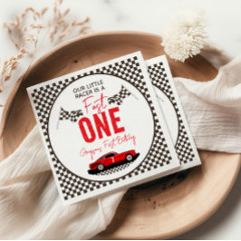 Servilleta De Papel Fast One Race Car Boy Primer Fiesta de cumpleaños