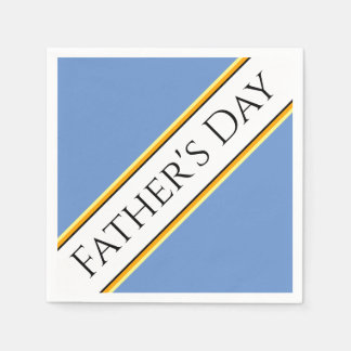 Servilleta De Papel FATHER'S DAY Light Blue White Slant Carreras