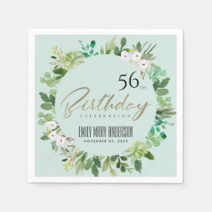 SERVILLETA DE PAPEL FAUNA AQUA AZUL COLOR DEL AGUA CUALQUIER CUMPLEAÑ