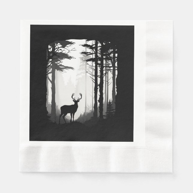 Servilleta De Papel Fauna del bosque de ciervos (Anverso)