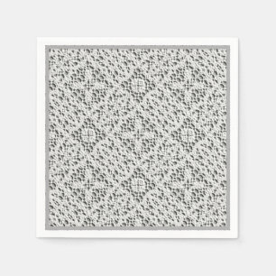 Servilleta De Papel Faux Crochet White