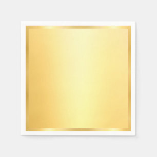Servilleta De Papel Faux Gold Blank Template Glamour moderno