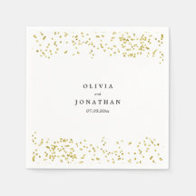 Faux Gold Confetti | Toallas Bodas modernas