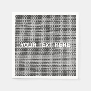 Servilleta De Papel Faux Gray Fabric Personalizado Textos Toallas pers