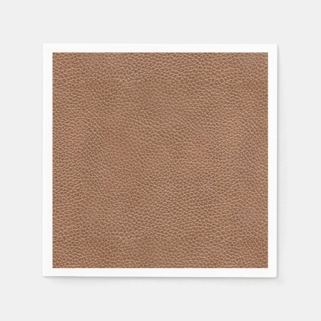 Servilleta De Papel Faux Leather Natural Brown (Anverso)