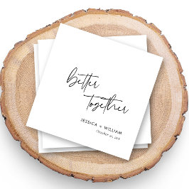 Servilleta De Papel Favor de Boda Mejor Juntos
