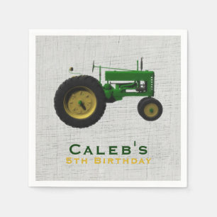 Servilleta De Papel Favor de cumpleaños personalizado de tractor de co
