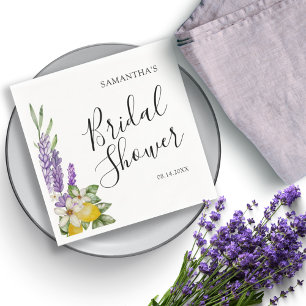 Servilleta De Papel Favor de Desayuno Rústico de Limones y Lavanda
