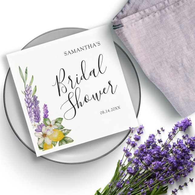 Servilleta De Papel Favor de Desayuno Rústico de Limones y Lavanda (Subido por el creador)
