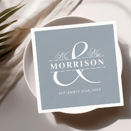 Servilleta De Papel Favor de la boda Sr. Dusty Blue