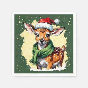 Servilleta De Papel Favoritos divertidos de animales en Navidad - Cria