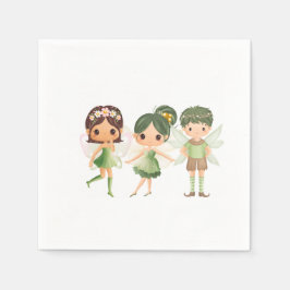 Servilleta De Papel Fayas vestidas con tazones de papel verde