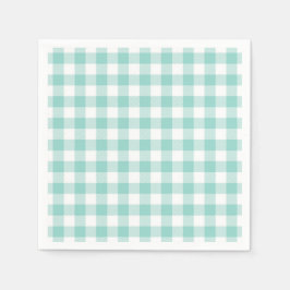 Servilleta De Papel Faye y Lauren Aqua Plaid