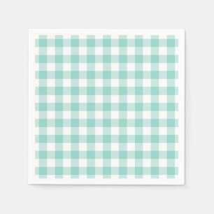 Servilleta De Papel Faye y Lauren Aqua Plaid