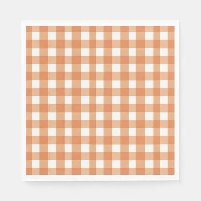 Servilleta De Papel Faye y Lauren Brown Gingham (Anverso)