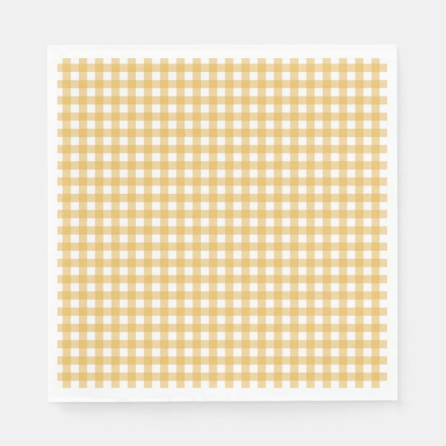 Servilleta De Papel Faye y Lauren Fall Yellow Gingham (Anverso)
