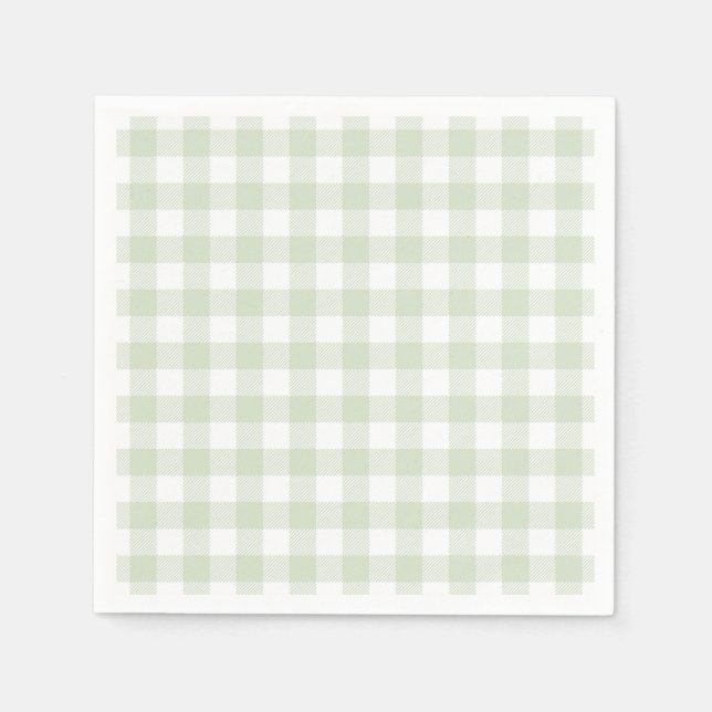 Servilleta De Papel Faye y Lauren Green Plaid (Anverso)