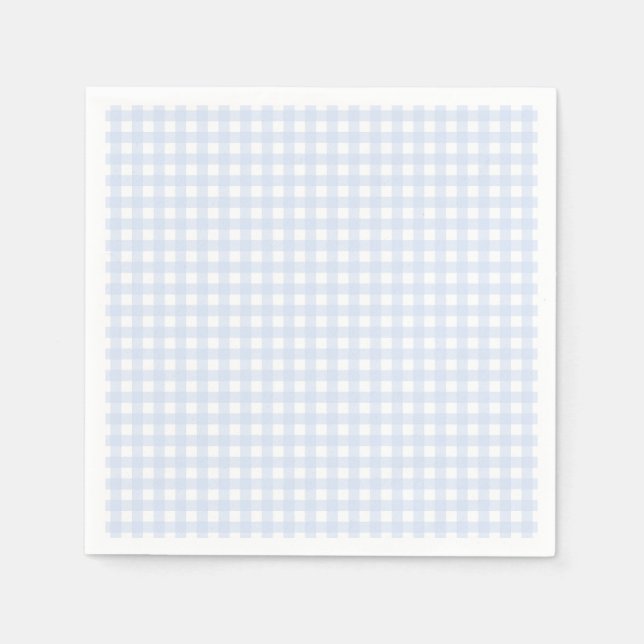 Servilleta De Papel Faye y Lauren Pastel Blue Gingham (Anverso)