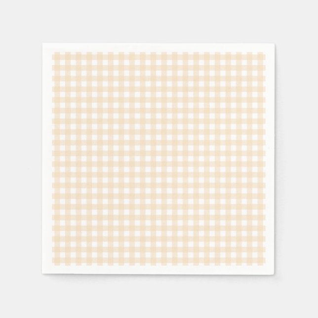 Servilleta De Papel Faye y Lauren Peach Gingham (Anverso)